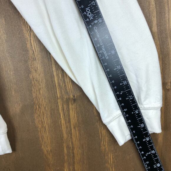 Cabin Fever Womens Sweater Cream Cozy Lounge Cabincore Stretch Medium - Picture 9 of 12